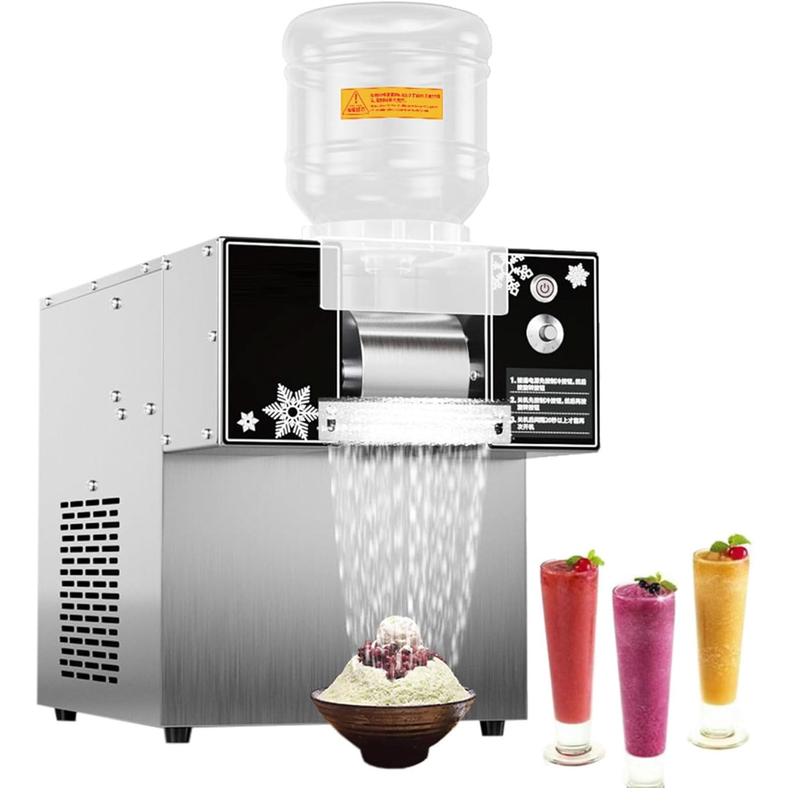 XURUIUS Mini Snowflake Ice Machine, Shaved Ice Machine, European Ice Machine, Korean Smoothie Machine, Smoothie Crusher (180KG)