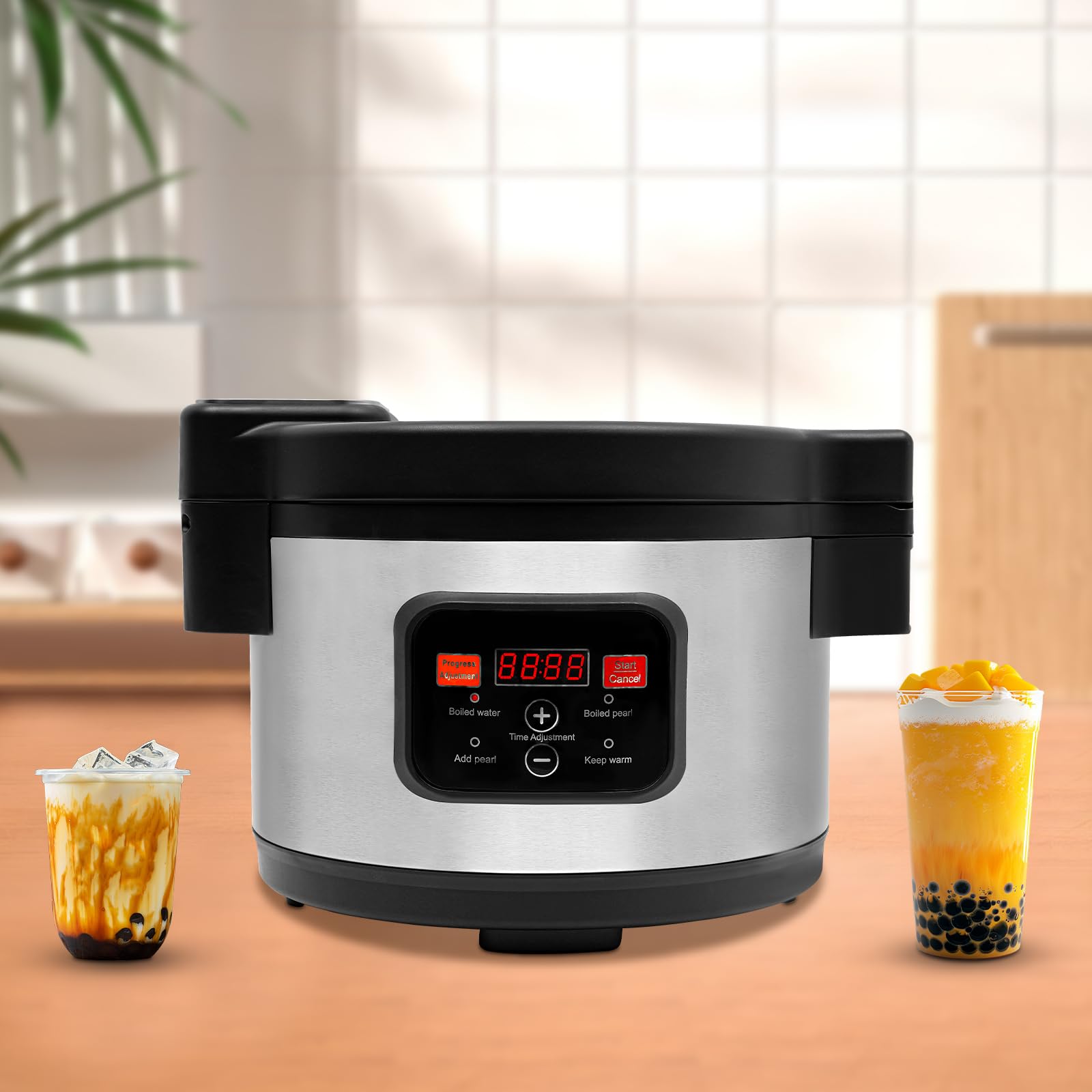 Pearl Maker Machine Commercial Pearl Cooker Commercial Pearl Maker,Bubble Tea Cooker with Timer for Bubble Tea Milk,12L/ 3.17 Gal