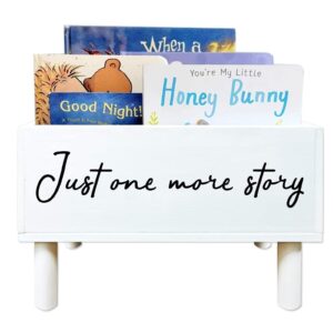 just one more story bookshelf for toddlers,wooden book storage box caddy basket organizer with legs,floor book display,kids book rack bin bookcase for nursery classroom library