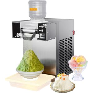 xuruius commercial snowflake ice machine, smart shaved ice machine, ice crusher smoothie machine, suitable for bar cocktails/milk (120kg)