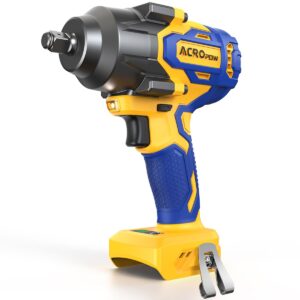 acropow cordless impact wrench compatible with dewalt 20v max battery, 1/2 inch brushless high torque power impact gun 630 ft-lbs(850 n.m) with 3-mode speed, led light (bare tool only)