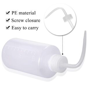 WZPB Wash Bottle Squeeze Bottle 250ml, 4Pcs Rinse Bottle Watering Tools, Plastic Squeeze Washing Bottle, Irrigation Squeeze Sprinkling Can Wash Plant Bottle (250ml / 8OZ)