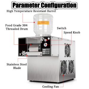 XURUIUS Korean Snowflake Ice Machine, Commercial Milk Mango Smoothie Shaved Ice Machine, Smoothie Crusher, 4 Flavors of Snowflake Ice (120KG)