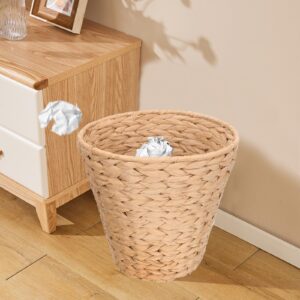 wicker waste basket, trash basket, handwoven trash cans, string rattan trash can, waste papers basket, small trash can, for bedroom, bathroom, kitchen, living room, office