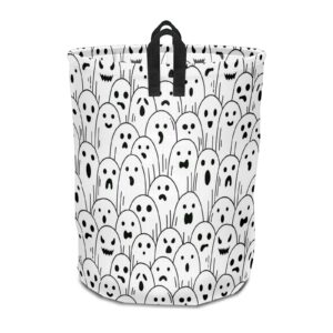 Halloween Ghosts Laundry Hamper,laundry Basket,Waterproof Storage Bin for Bedroom,Clothes Organizer Basket,Toys and Blankets in Bathroom