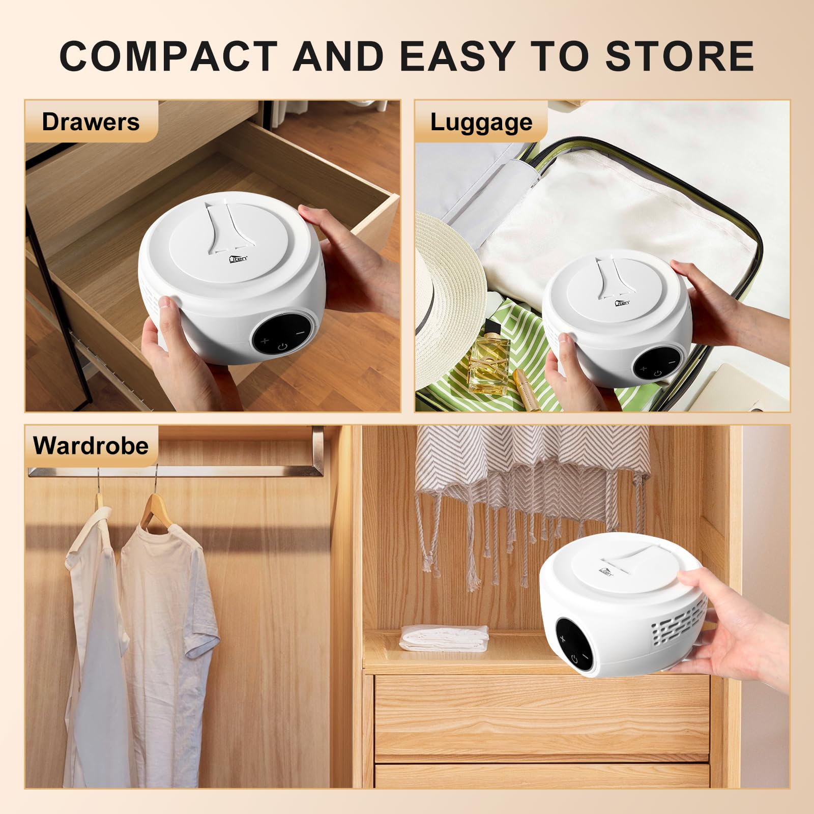 Uten Portable Clothes Dryer, Lightweight Mini Dryer for Quick Drying Clothes in Apartments, RVs, Hotels & Travel