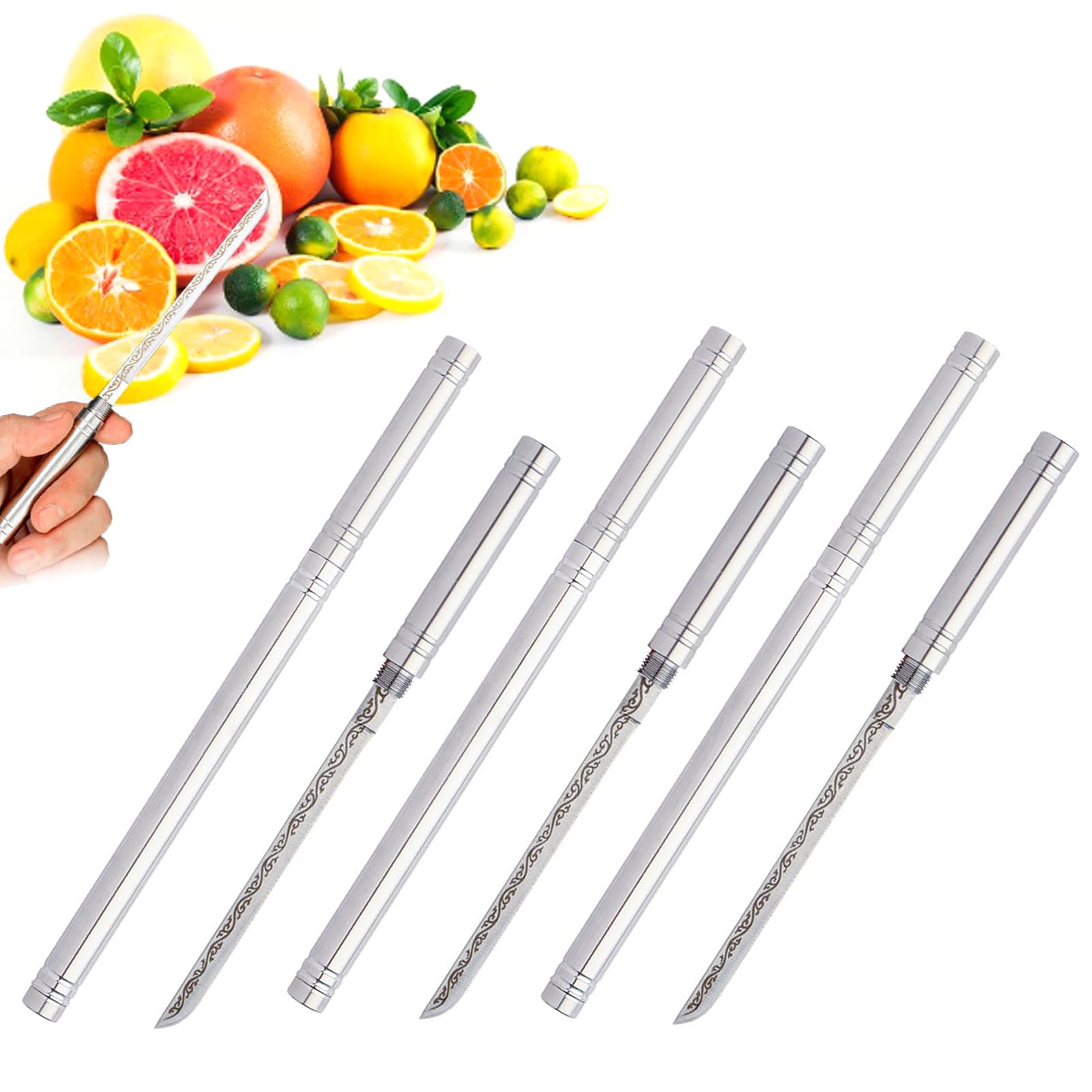 Multipurpose Outdoor Portable Fruit Knife with Sheath, 2024 New Fruit Knife with Sheath, Cuchillo Multiusos Para Fruta PortáTil Para Exteriores Con Funda, Multipurpose Outdoor Portable Fruit (3Pcs)