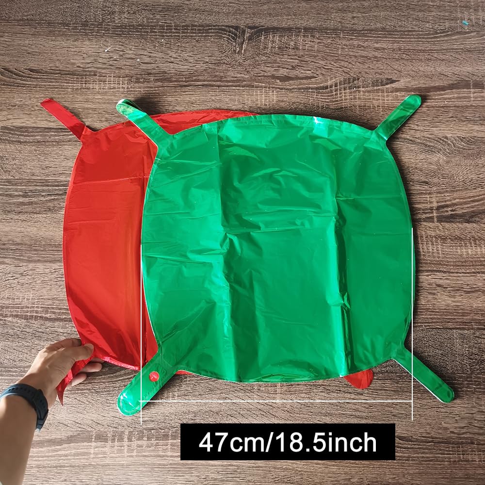 【50pcs】Balloon Arch Kit for Christmas Square Foil Balloons Wall Party Decorations Wedding Balloons Backdrop Double Sided Mylar Balloon for Anniversary Bachelorette Birthday Engagement Red and Green