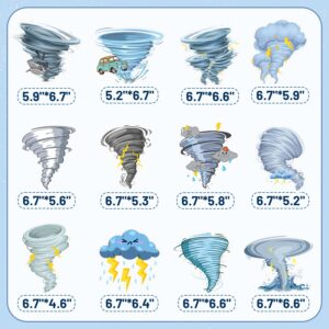 12 PCS Tornado Honeycomb Centerpieces, Tornado Birthday Party Decorations Tornado Weather Table Centerpieces Decorations Supplies for Kids Teens Boys Girls Baby Shower