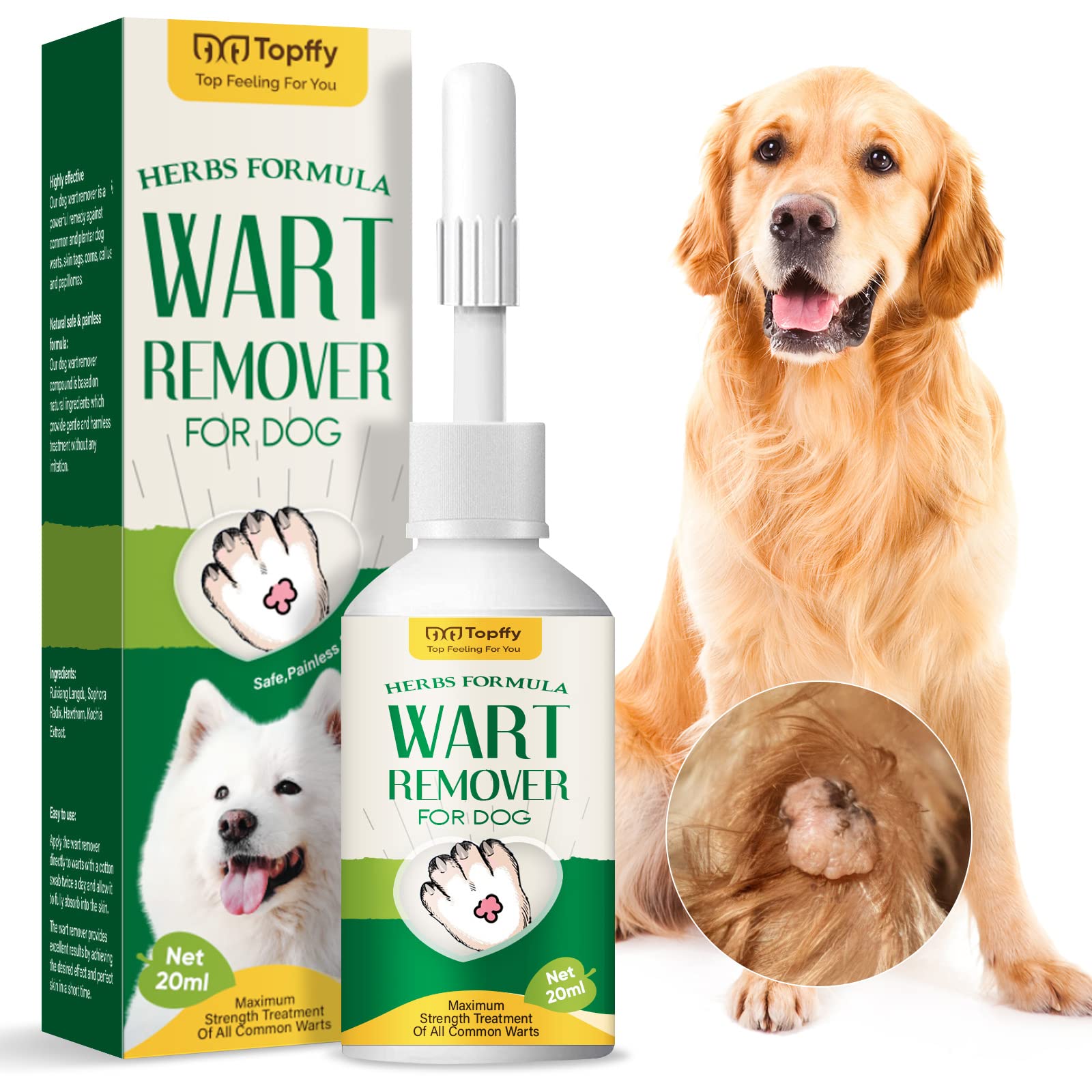 Art of Sport BrightBites Quick Dog Wart Remover, Dog Skin Tag Remover & Wart Removal Treatment, Painless No Irritation, and Effective Wart Remover for Dogs