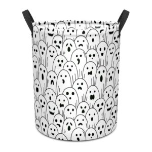 halloween ghosts laundry hamper,laundry basket,waterproof storage bin for bedroom,clothes organizer basket,toys and blankets in bathroom