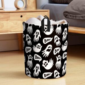 Halloween Boo Ghosts Laundry Hamper,laundry Basket,Waterproof Storage Bin for Bedroom,Clothes Organizer Basket,Toys and Blankets in Bathroom