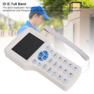 RFID Reader Writer Duplicator, Full Band 10 Frequency RFID NFC Card Copier Reader Writer for IC ID Cards, 125KHz 13.56MHz RFID Smart Card Copier, Encrypted Card Decoder