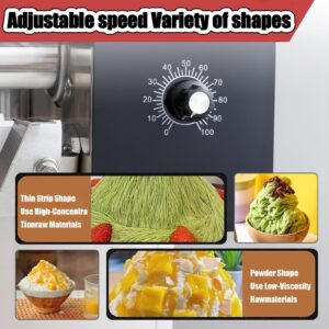 XURUIUS Mini Snowflake Ice Machine, Shaved Ice Machine, European Ice Machine, Korean Smoothie Machine, Smoothie Crusher (180KG)