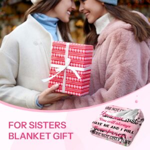 Sister Birthday Gifts Ideas - Gifts For A Sister From Brother, Sister Blankets From Sister, Big Sister Gifts For Girls, Soul Sister Blanket, Christmas/Thanksgiving/Birthday Gifts For Sister, 60" X 80"