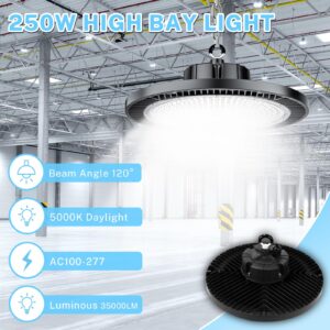 THELUX Super Bright 250W UFO LED Highbay Light, LED Hig Bay Light,LED Warehouse Light, LED Factory highbay Light,Garage Lighting,led Shop Lights 1PACK FCC Certification