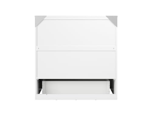 AFI, Vivian Murphy Bed Chest Twin XL with Storage Drawer and Built-in USB Charger, White