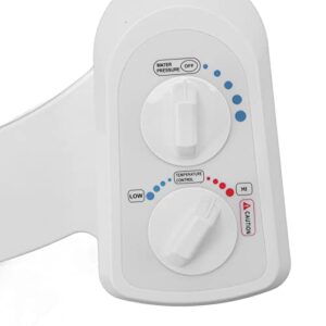 Bidet Toilet Seat Attachment, Self - Cleaning Nozzle, Toilet Bidet Double Knob Movable Nozzle Non Electric Self Cleaning