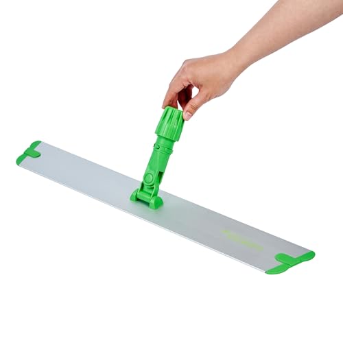 Restaurantware-Clean Tek Professional 23.6 Inch Flat Mop Plate Frame, 1 Quick Connect Mop Frame for Wet Or Dry Mop Pads - Mop Pads Sold Separately, Durable, Green Aluminum Cleaning Mop Pad Frame