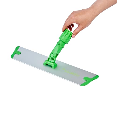 Restaurantware-Clean Tek Professional 15.7 Inch Flat Mop Plate Frame, 1 Quick Connect Mop Frame for Wet Or Dry Mop Pads - Mop Pads Sold Separately, Durable, Green Aluminum Cleaning Mop Pad Frame