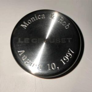 Rotary/Diamond Etched Engraving Personalization Service of Cookware Knob