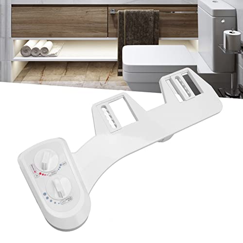 Bidet Toilet Seat Attachment, Self - Cleaning Nozzle, Toilet Bidet Double Knob Movable Nozzle Non Electric Self Cleaning