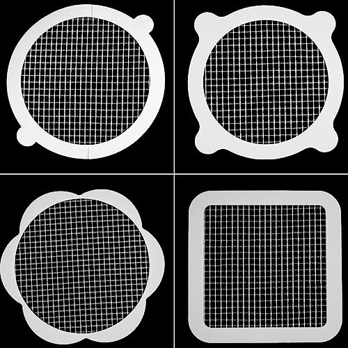 YUELER 10pcs Disposables Shower Drain Hair Catcher Stickers for Floor Drain Bathtub Bathroom Kitchen Filter Screen Stopper