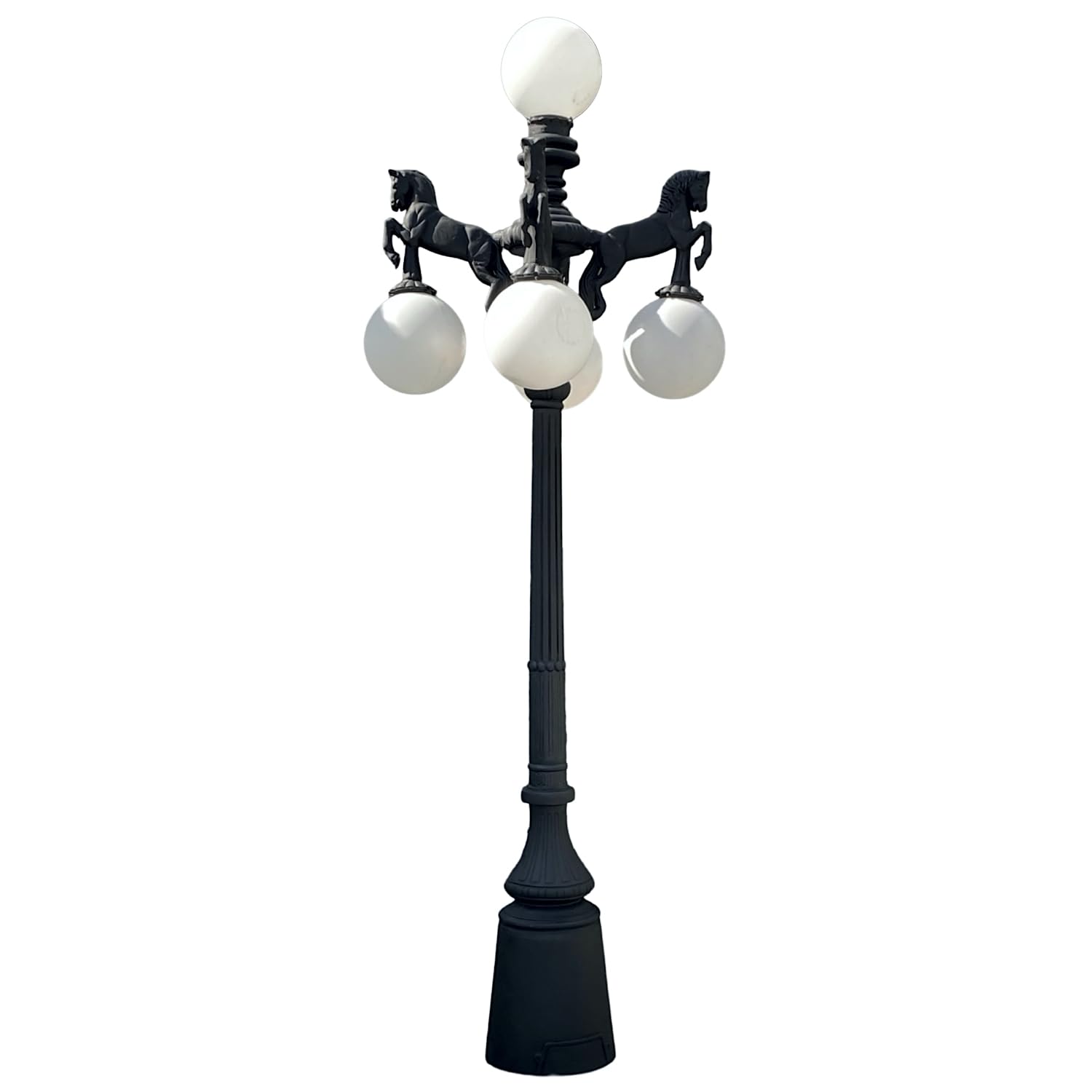 The King's Bay 10 Ft 5 Arm Horse Pole Light for Commercial or Residential Use