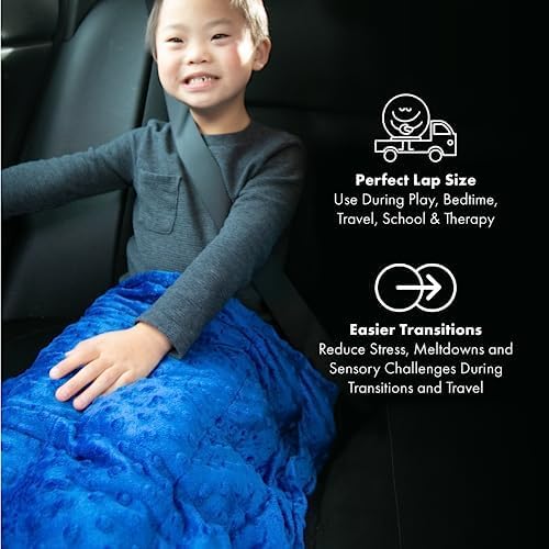 Harkla Weighted Lap Pad for Kids (Deep Blue)