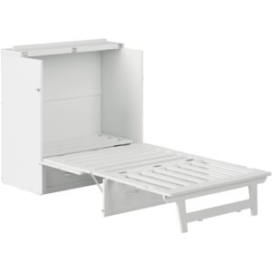 AFI, Vivian Murphy Bed Chest Twin XL with Storage Drawer and Built-in USB Charger, White