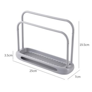 Towel Racks, Detachable Towel Storage Rack Towel Dish Towel Sponge Quick Dryer Double Rod Cloth Holder Towel Rack for Kitchen Bathroom/Grey/Taille 1