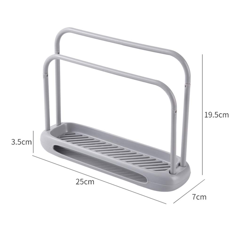 Towel Racks, Detachable Towel Storage Rack Towel Dish Towel Sponge Quick Dryer Double Rod Cloth Holder Towel Rack for Kitchen Bathroom/Grey/Taille 1