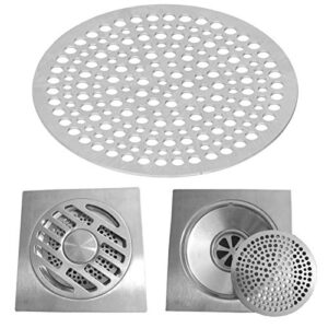 Stainless Steel Shower Drain Hair Catcher, Round Drainage Shower Strainer Mesh Piece Bathtub Catcher Bathroom Floor Drain for Kitchen Bathroom (82mm)