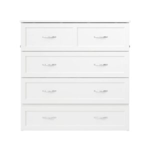 AFI, Vivian Murphy Bed Chest Twin XL with Storage Drawer and Built-in USB Charger, White