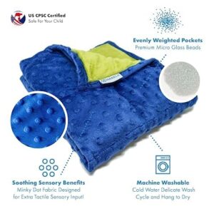 Harkla Weighted Lap Pad for Kids (Deep Blue)