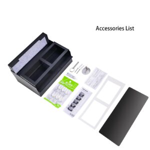 MODorlia Wall Key Holder and Mail Organizer, with Independent Hidden Space (with Hidden Lock), Including Wallet Holder, Message Board, Letter Storage Space, Equipped with 11 Hooks.