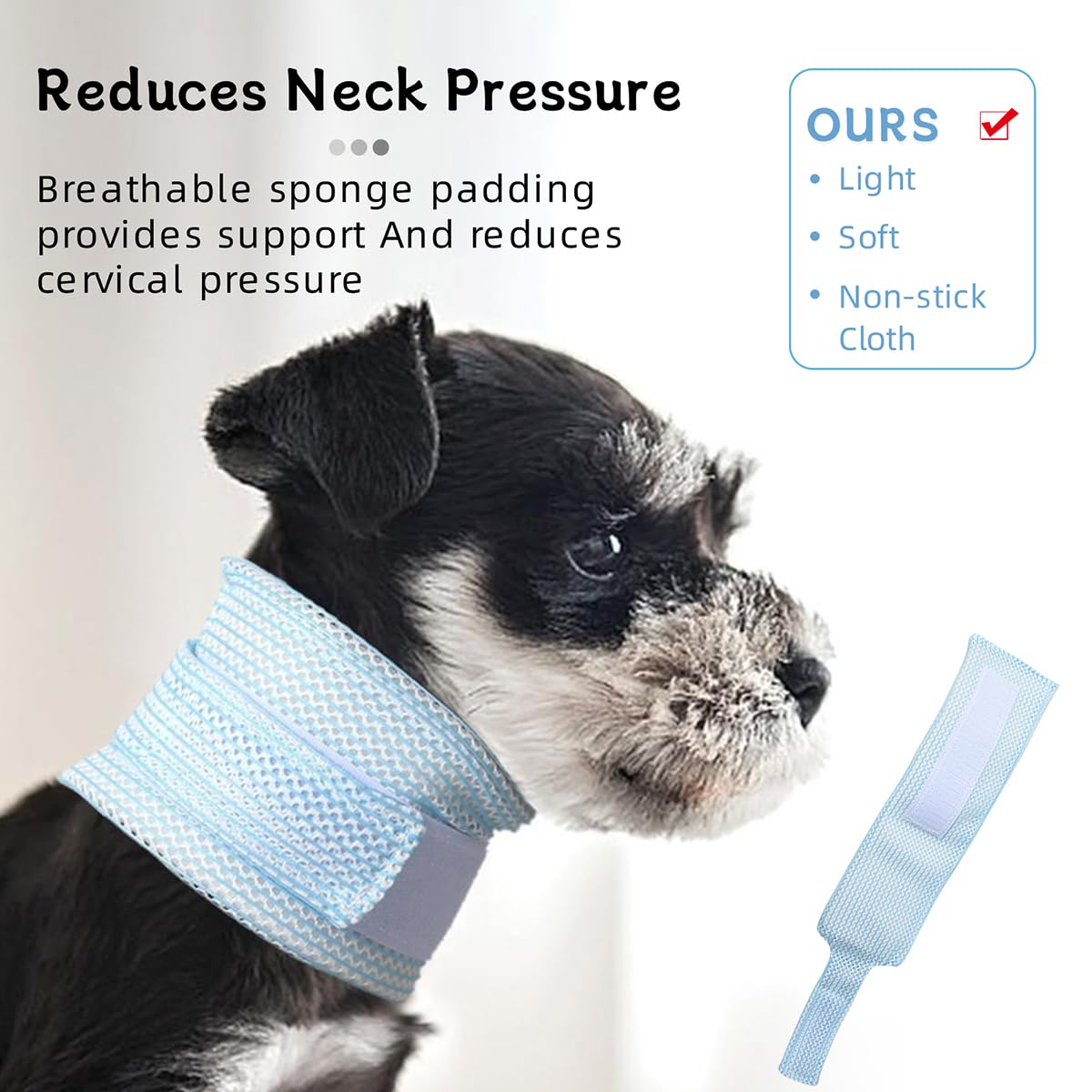 Cat Neck Brace Cover - Breathable & Adjustable Elizabethan Collar for Post-Surgery Recovery Anti-Scratch Anti-Lick Protection, Cervical Cone for Small Medium Large Dogs Puppies Kittens (X-Small,Pink)