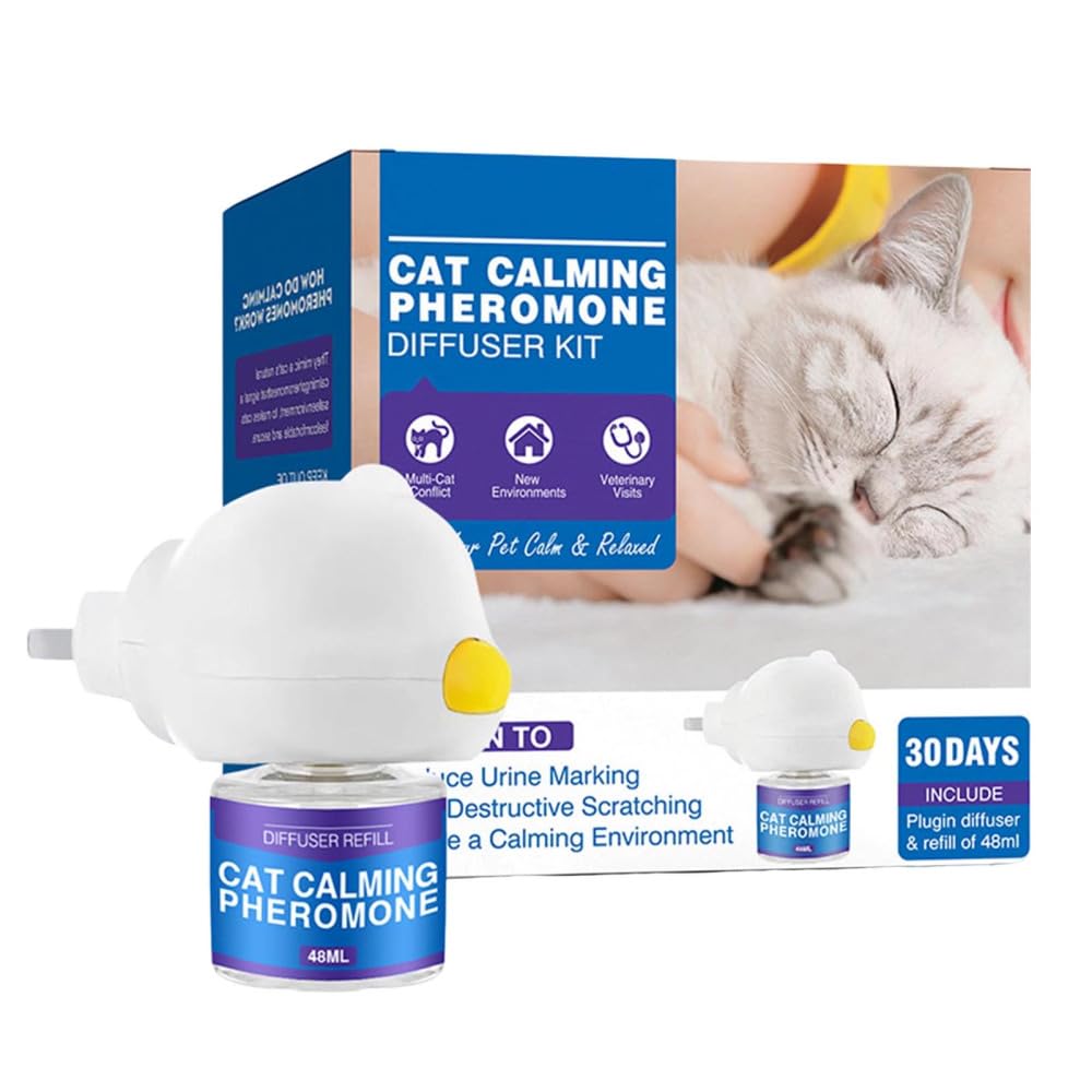 Cat Pheromones Calming Diffuser Long-Lasting Cat Calming Diffuser Safe for Cats of All Ages