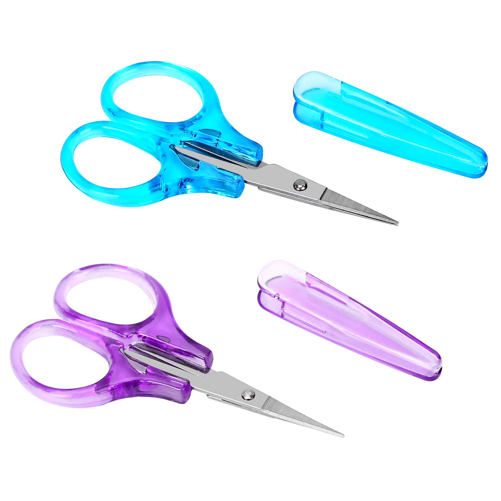 2Pcs Small Scissors All Purpose Craft Scissors Stainless Steel Mini Detail Craft Scissors Precision Straight Fine Tips Design for Paper Cutting,Scrapbooking