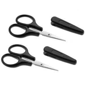 3pcs small scissors all purpose craft scissors mini detail craft scissors stainless steel scissors with protective cover precision straight fine tips design for paper cutting,scrapbooking