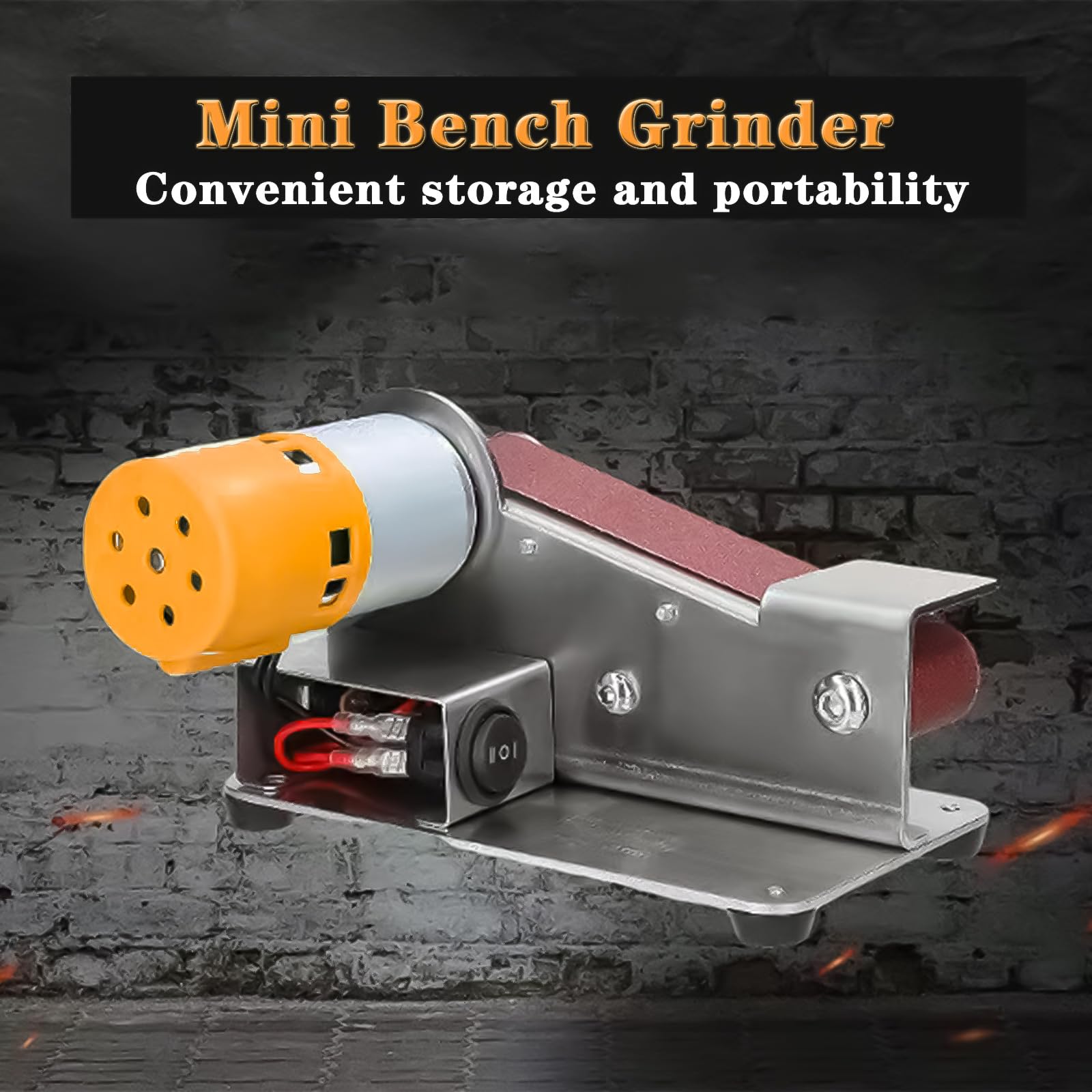 3-In-1 Mini Belt Sander - 7 Adjustable Speed Knife Making Belt Grinder Knife Sharpening System - For Hunting Serrated & Kitchen Knives Wood Plastic Crafts