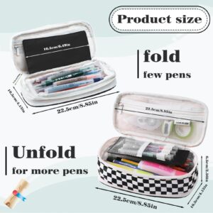 GEHORDEN Big Capacity Pencil Case Portable Stationery Pen Bag With Zipper Capacity Pencil Pouch Organizer for Office College School (Black)