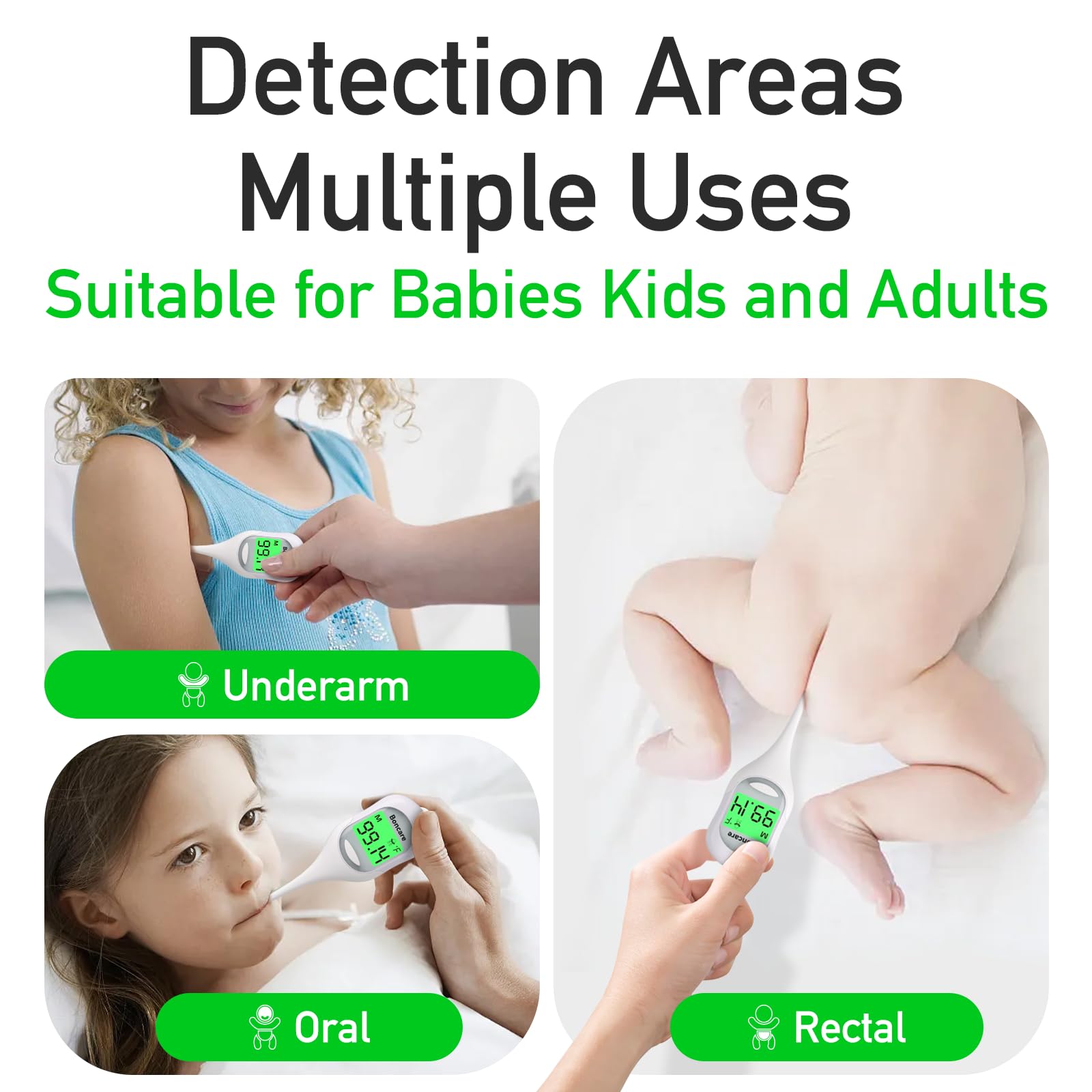 Bundle of Digital Thermometers for Fever for Family Use