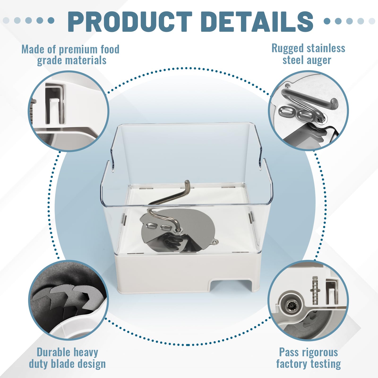 VORGENS W10347093 Ice Bucket, WPW10347093 Removable Ice Bin Compatible with Whirlpool, Maytag, KitchenAid, Jenn-Air Refrigerator Parts WRF736SDAM14 WRF767SDAM01#Replace W10347100, AP6020018, 2311097