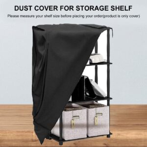 Shelf Covers for Wire Shelving, 36x18x72in 210D Silver Coated Waterproof Dustproof Storage Shelving Unit Cover with Closure, Storage Wire Rack Covers, Outdoor Shelving Cover