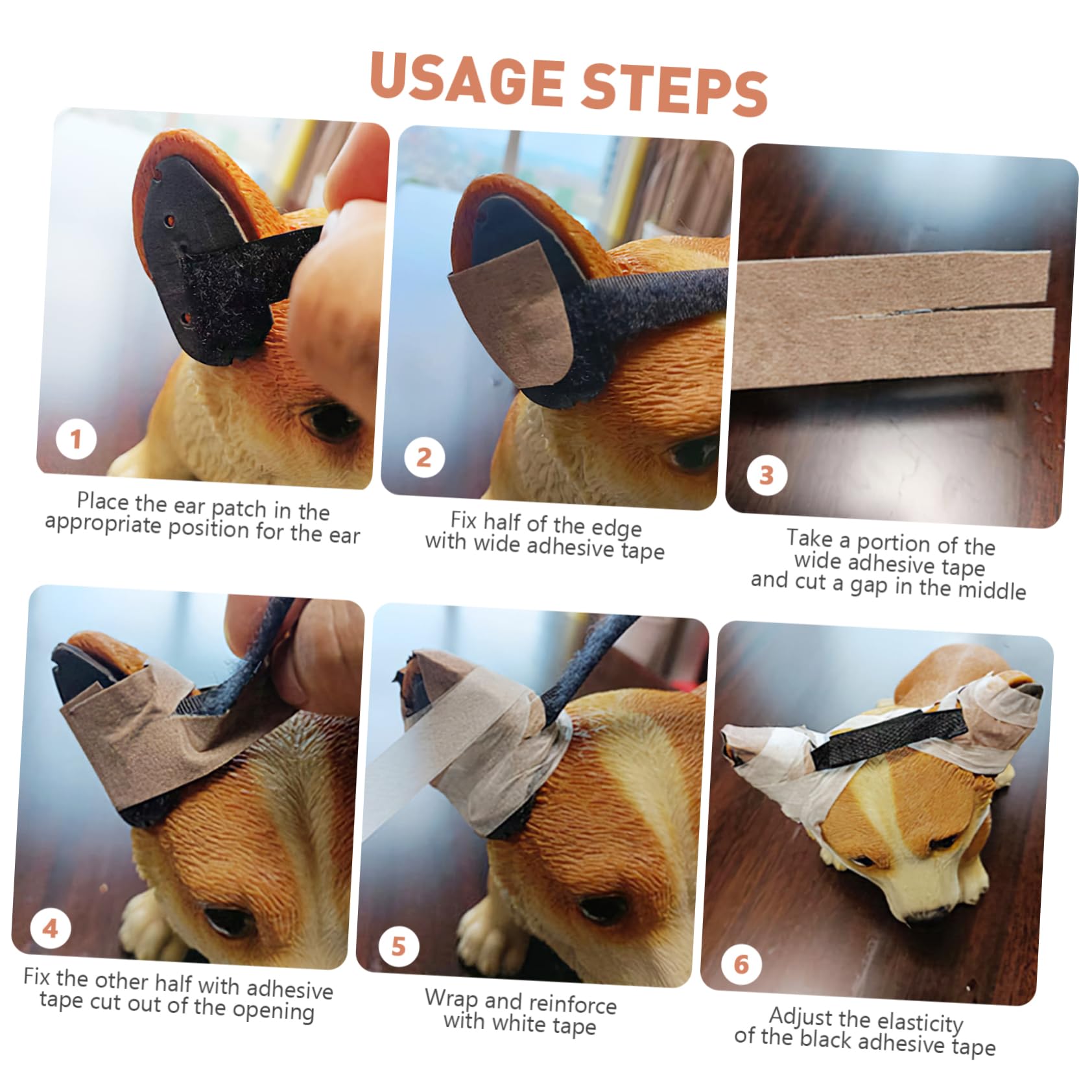 BUGUUYO 3 Sets Dog Ear Erector Pets Ears Stand up Support Dog Ear Care Accessories Puppy Ear Care Tool Ear Stand Support Dog Ears Stand up Support Tools Puppy Ear Stand up Tool Plastic