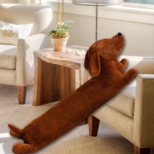 abawaka 43”dachshund stuffed animal plush weiner dog long body pillow cuddle cushion decor soft doll for kids christmas