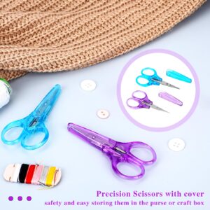 2Pcs Small Scissors All Purpose Craft Scissors Stainless Steel Mini Detail Craft Scissors Precision Straight Fine Tips Design for Paper Cutting,Scrapbooking