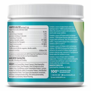 Solid Gold SeaMeal Cat Probiotic & Dog Probiotics for Digestive Health - Kelp Powder Dog & Cat Multivitamin Supplement w/Prebiotics & Digestive Enzymes for Skin, Coat, & Gut + Immune Support - 3.5oz