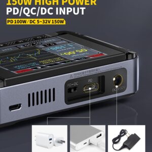 FNIRSI DPS-150 DC Power Supply Variable, 30V 5A Adjustable DC CNC Power Supply with 4-Digit IPS Display, <20mV Power Ripple, PD/QC/DC Input, PC Programmable Switching Power Supply (NO Power Adapter)